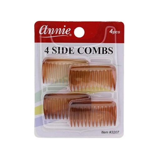 Annie Side Combs Small 4 pcs Brown # 3207