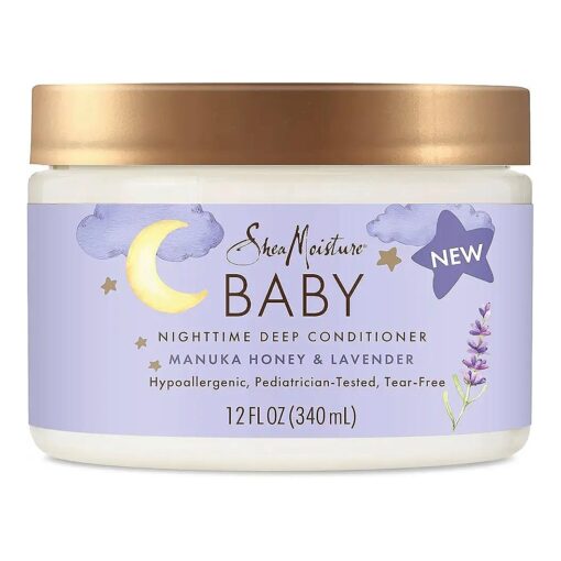 SheaMoisture Baby Deep Conditioner Manuka Honey & Lavender for Delicate Hair and Skin Nighttime Skin and Hair Care Regimen 12 oz