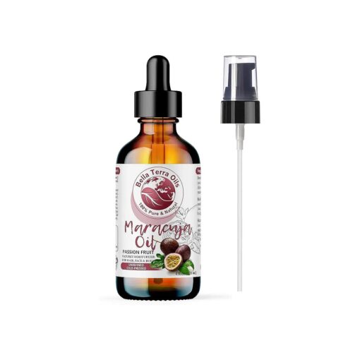 Bella Terra Oils - Maracuja Seed Oil 4oz - Dive into the Passion Fruit 's Nutritional Profile, Enriched with Vitamin A & Essential Fatty Acids, for Natural Skin Nourishment