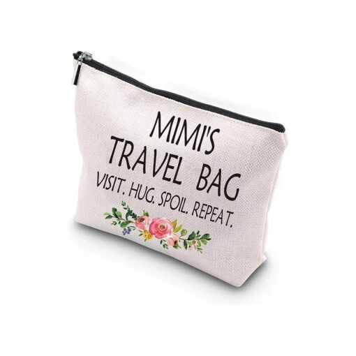 WCGXKO Mimi Gift Mimi Mother 's Day Gift Grandma Birthday Gift Travel Gift Cosmetics Bag ( MIMI 'S TRAVEL )