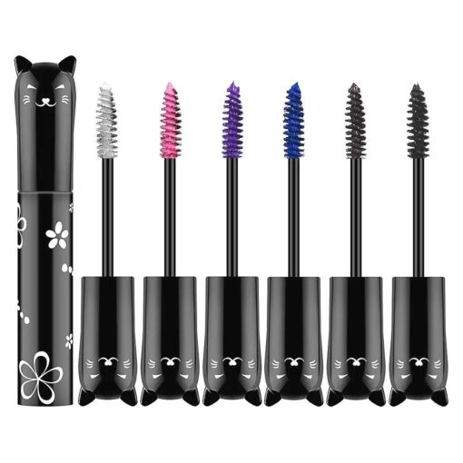 Ownest 6 Colors Mascara Set, Colorful Mascara Waterproof Long Lasting Thick Mascara Rainbow Color Fiber Charming Masacara