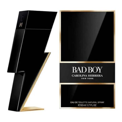 Carolina Herrera Bad Boy Fragrance For Men - Seductive, Masculine Scent - Features Oriental And Spicy Accords - Ideal For Evening Wear - Alluring Notes Of Black And White Pepper - Edt Spray - 1.7 Oz