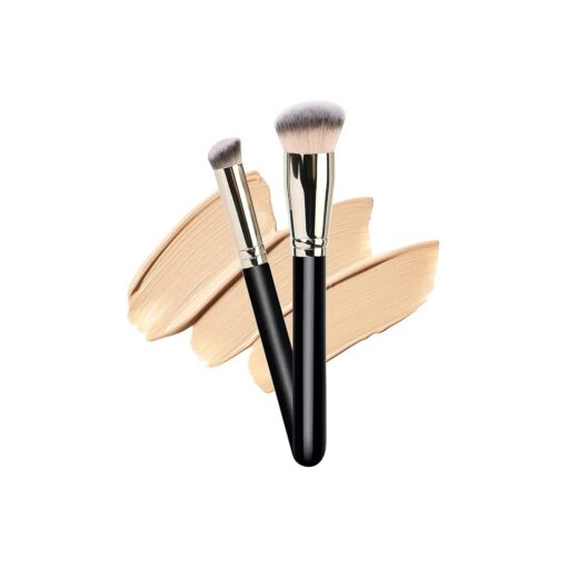 Makeup Brushes DPOLLA Pro Foundation Brush and Flawless Concealer Brush Perfect for Any Look Premium Luxe Hair Contour Brush Perfect for Blending Liquid, Buffing, Cream, Sculpting, Mineral Makeup