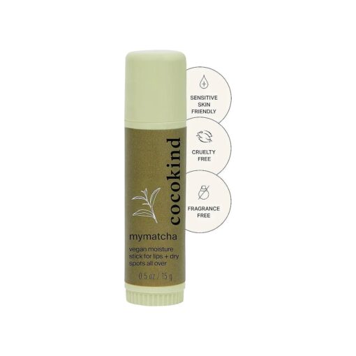 Cocokind Mymatcha All-Over Moisture Stick, Lip Balm and Eye Cream for Dry Skin 0.5 Oz