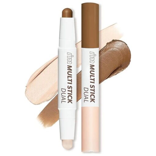 I 'M MEME I 'm Multi Stick Dual | Two Shade Shading and Highlighting Matte Finish | Suitable for Beginners Portable Size | 001 Contouring