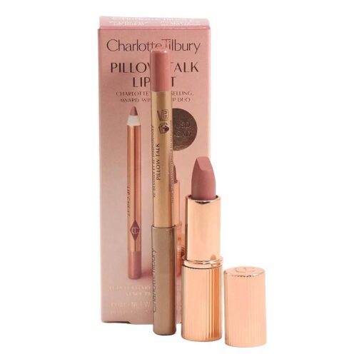 Charlotte Tilbury Pillow Talk Mini Matte Revolution Lipstick and Lip Cheat Lip Liner Mini Travel Size Duo Set