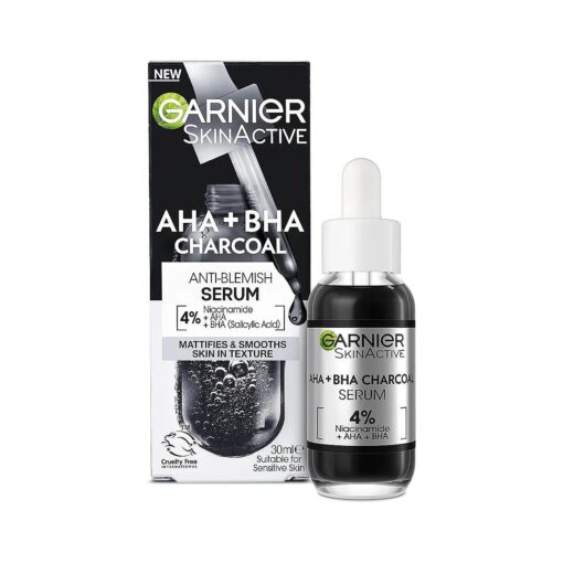 Garnier Skin Niacinamide Charcoal Serum, 30 ml, for Blemish-prone Skin