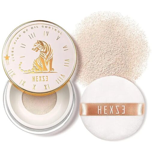 HEXZE Loose Face Powder Mineral, Mattifying Setting Powder, Blurring Pores, Baking Controls Shine, Lightweight Long Lasting 0.24 Oz, T30 Pink