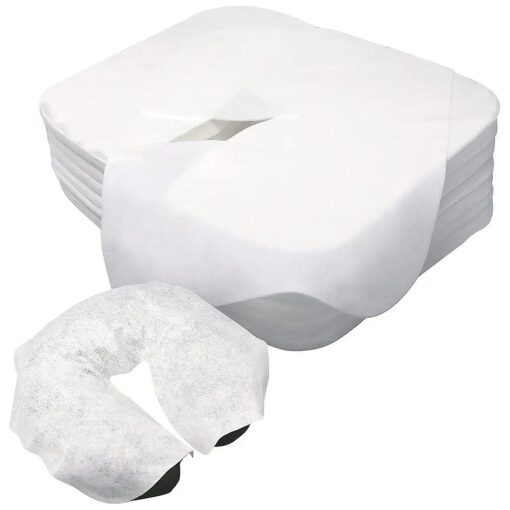 300 count Disposable Face Cradle Covers-Medical-Grade, SPA Face Rest Covers Headrest Covers for Massage Tables Massage Chairs 16x 12inches/ 40 x 30 cm ( 300pcs white )