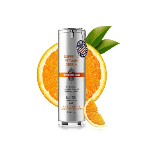 Energize Vitamin C Serum for Face & Eyes - Clinical Strength Collagen Boost Anti Aging Serum with Triple Blend of Medical Grade Vitamin C Face Serum, Brightening Face Serum, Hydrating Vit C Serum