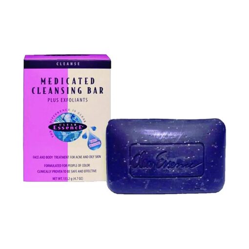 Exfoliating Face Soap for Women by Clear Essence- Medicated Cleansing Bar for Oily, Acne Prone Skin and Blemishes, Platinum Line, 4.7 oz, ( 1 pack )