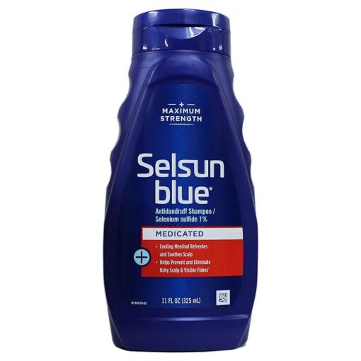 Selsun Blue Dandruff Shampoo Medicated with Menthol Maximum Strength