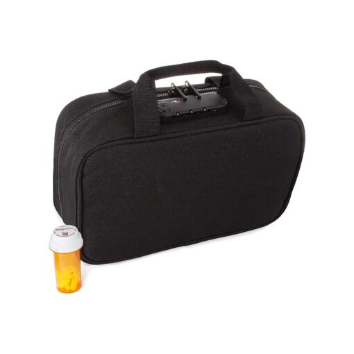 Medicine RX Safe Medication Travel Bag No Logo, Black