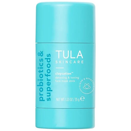 TULA Skincare Claycation - Detoxing & Toning Face Mask Stick, Tightening, Detoxing & Toning, Draws Out Dirt & Oil, Contains Mediterranean Clay, Apple Cider Vinegar, & Witch Hazel, 1.23 oz .