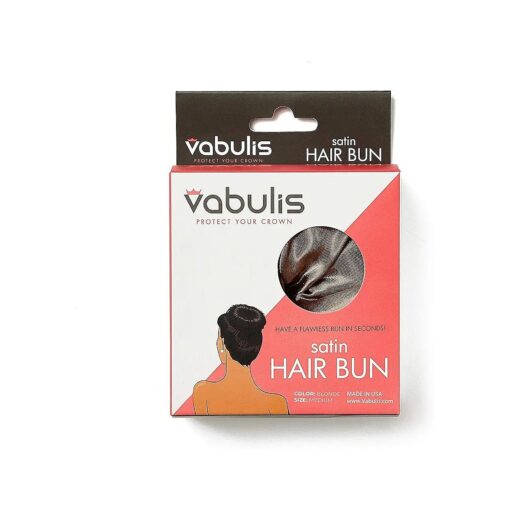 100 % Satin Hair Bun for Soft Comfortable Protects Your Ends & Helps Retain Moisture Easy to Style and Great for Military Ballet and Business ( 1 Medium, Golden Blonde )