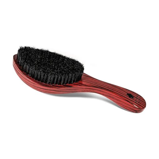 IMPERIAL MANE Medium Hard Wave Brush for Men - 360 All Purpose Curved Brush for Waves for Thin and Normal Hair - Boar Bristles Hard Brush for Hair Cultivating Polishing ( Brown )