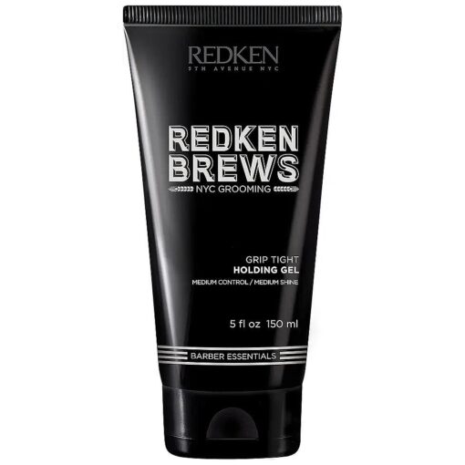 Redken Brews Holding Gel For Men | Men 's Hair Gel | Medium Hold Styling | Medium Shine | Flake-Free, No Crunch Styling | For All Hair Types, Great For Curly Hair |5.0 Fl, Oz