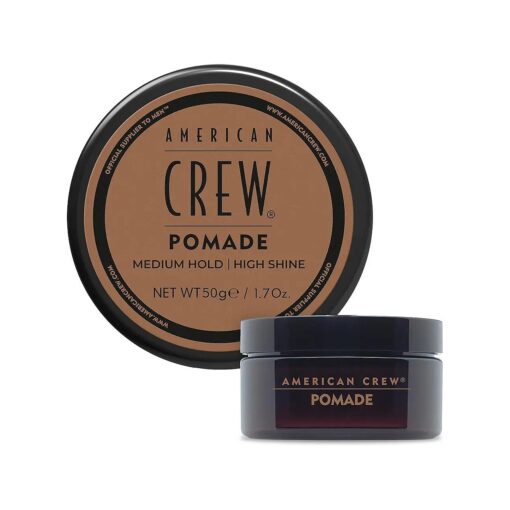 American Crew Men 's Hair Pomade, Like Hair Gel with Medium Hold & High Shine, Travel Size, 1.7 oz ( Pack of 1 )