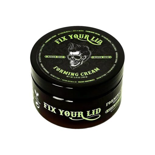 Fix Your Lid Forming Cream for Hair Styling - Men ` s Cream with Medium Hold and Shine - Match all Mens Hair Types & Styles - Easy To Wash Out - 3.75 Oz