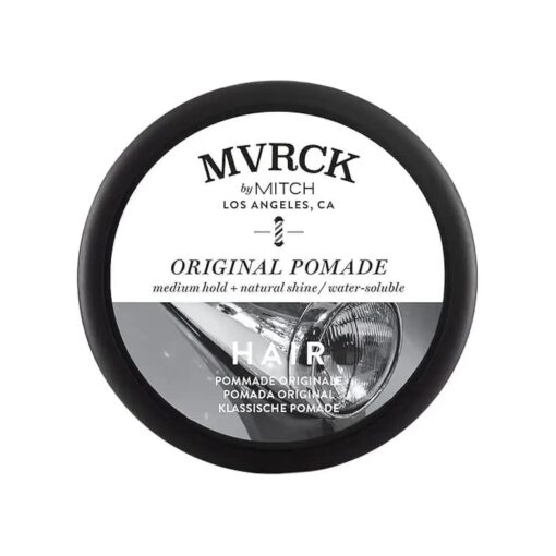 Paul Mitchell MVRCK by MITCH Original Pomade for Men, Medium Hold, Natural Shine Finish, Water-Soluble, For All Hair Types