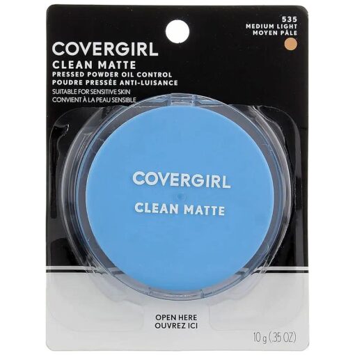 COVERGIRL Clean Matte Pressed Powder Medium Light, .35 Ounce ( packaging may vary )