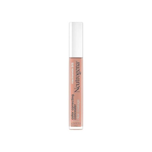 Neutrogena Clear Coverage Color Correcting Concealer Makeup, Lightweight Concealer with Niacinamide for Dark Spots, Oil-, Fragrance-, Paraben- & Phthalate-Free, Peach, 0.24 fl, oz