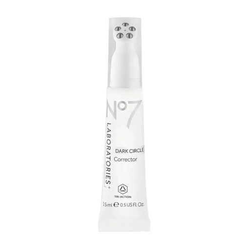 No7 Laboratories Dark Circle Corrector in Medium/Dark - Dark Circles Reducer with Cooling Applicator to Reduce Puffy Eyes - Hyaluronic Acid to Plump & Smooth Under Eye Bags ( 0.5 fl oz )