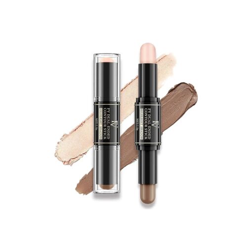 FV Contour Stick, Double-ended Contour and Highlighter Stick, Smooth & Blendable Cream Contour Stick with Natural Finish, Highly Pigmented & Long Lasting, Vegan & Cruelty-free, 04