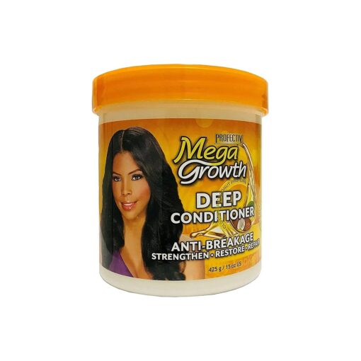 Mega Growth Anti-Breakage Strengthening Deep Conditioner - Hydrating Hair Mask, Restores & Repairs Damaged Fragile Hair, Revitalizes, Renews, Protects From Damage, Restores Softness & Shine, 15 oz .