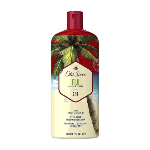 Old Spice Fiji 2 in 1 Mens Shampoo and Conditioner, 25.3 FL OZ