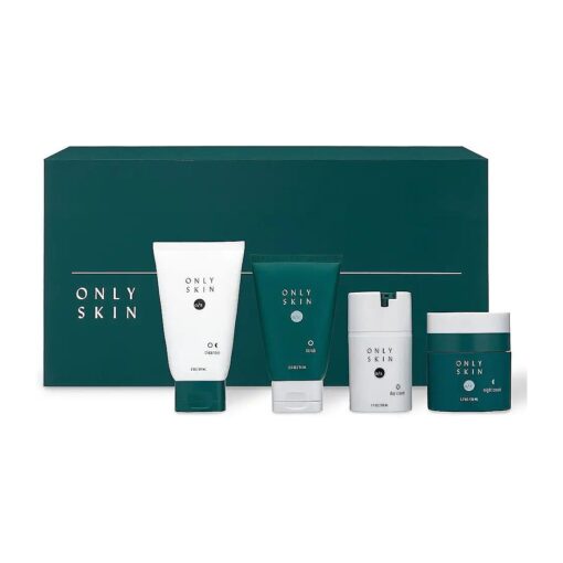 Men 's Standard Skin Care Kit, 4-Piece, Face Cleanser, Face Scrub, Day Cream & Night Moisturizer Gift Set for Men, Back To School Gifts, Father 's Day Gift