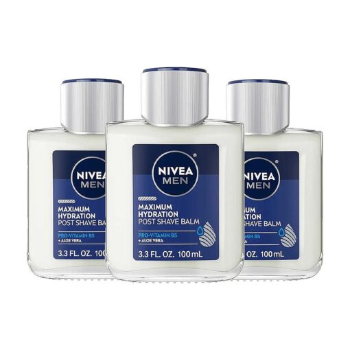 Nivea Men Maximum Hydration Post Shave Balm with Aloe Vera and Provitamin B5, 3 Pack of 3.3 Fl Oz Bottles