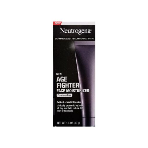 Age Fighter Anti-Wrinkle Retinol Moisturizer for Men, Daily Oil-Free Anti-Aging Face Lotion with Retinol, Multi-Vitamins, and Broad Spectrum SPF 15 Sunscreen, 1.4 oz