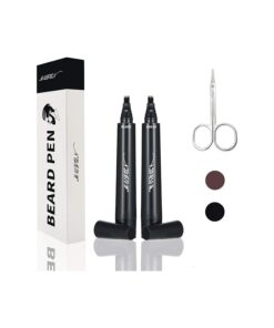 2PCS Beard Pencil Filler for Men - Sweat Proof, Water Resistance, Long Lasting & Natural Finish barber Pencil, Enhance Facial Hair, Mustache Repair Shape ( BLACK )