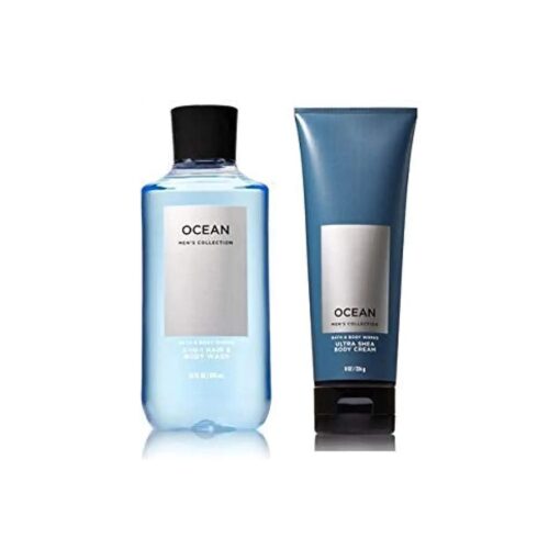 Men 's Collection Ultra Shea Body Cream & 2 in 1 Hair and Body Wash OCEAN .