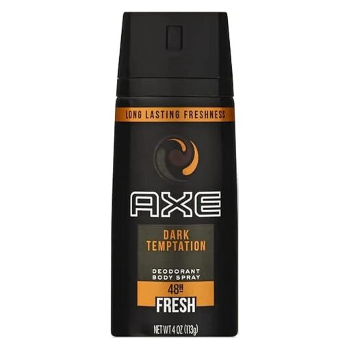 AXE Dark Temptation Body Spray Deodorant for Men, 4 Oz, Pack of 6