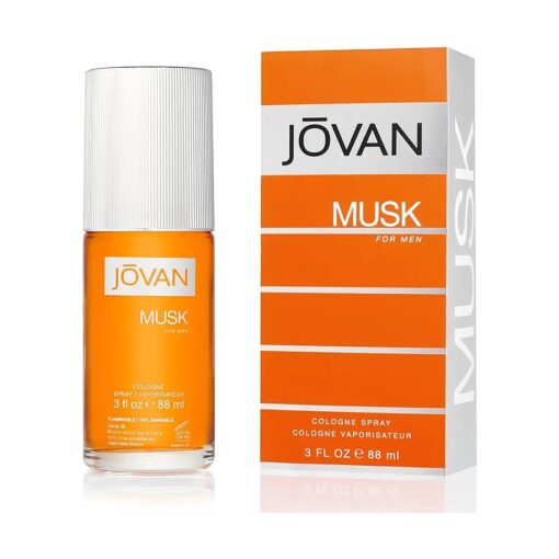 Jovan Musk Eau de Cologne Spray, Sexy Cologne for Men, Vegan Formula, 3.0oz