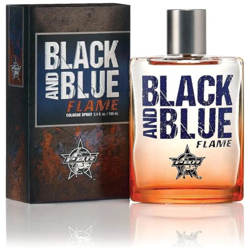 Tru Western PBR Black and Blue Flame Men 's Cologne, 3.4 fl oz ( 100 ml ) - Sporty, Clean, Fresh