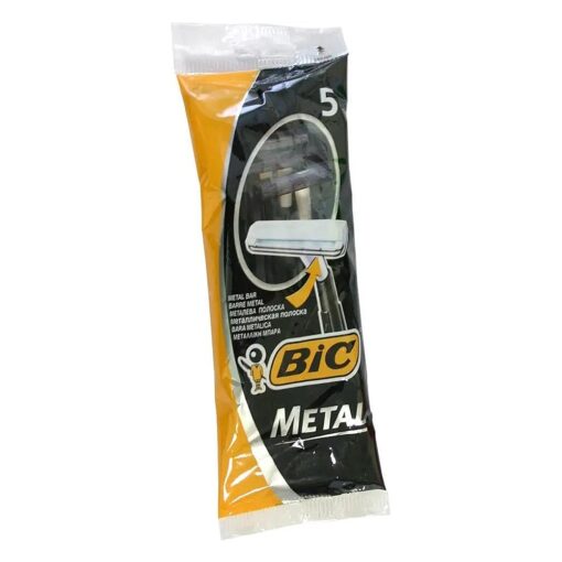 Bic Metal Men 's Disposable Shaving Razors, 5-Count x 10 Packs