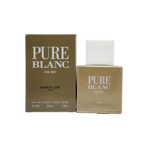 Karen Low Pure Blanc Eau De Toilette Spray for Men, 3.4 Ounce