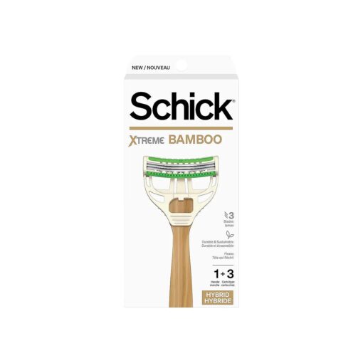 Schick Xtreme Bamboo Razor -- Eco Friendly Razor, Bamboo Disposable Razors Men, Bamboo Razor Handle