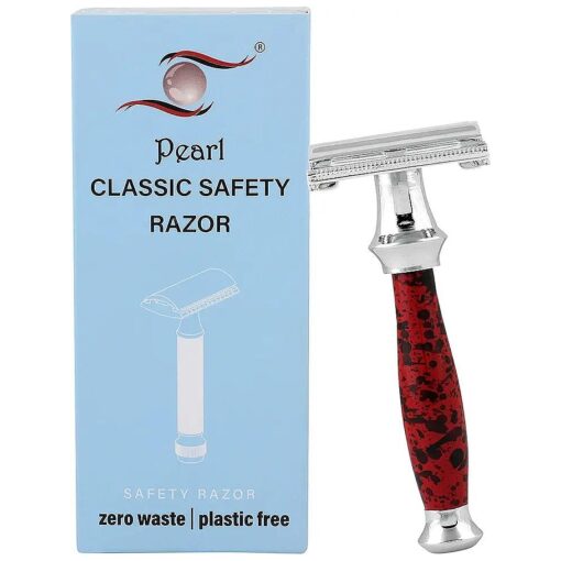 Pearl Shaving Butterfly Safety Razor for Men - Reusable Ecofriendly Twist to open shaving Razor for Men | Shaving Kit for Men |Men 's Safety Shaving Razor for Valentine 's Day Gift