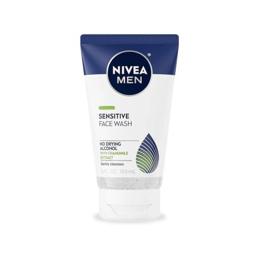 Nivea Men Sensitive Face Wash with Vitamin E, Chamomile and Witch Hazel Extracts, 5 Fl Oz Tube