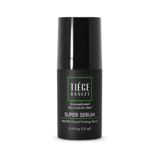 Tiege Hanley Anti-Aging Face Serum, SUPER SERUM ( 1-Pack ) - Skin Tightening Facial Serum for Men - Mens Serum For Face with Sodium Hyaluronate & Retinyl Palmitate for Smoother & Tighter Skin, 0.5 Fl Oz