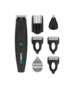 ConairMAN All-in-One Beard Trimmer for Men, for Face, Nose and Ear Hair Trimmer, Perfect for Travel, 7 piece Men 's Grooming Kit, Lithium Battery-Powered