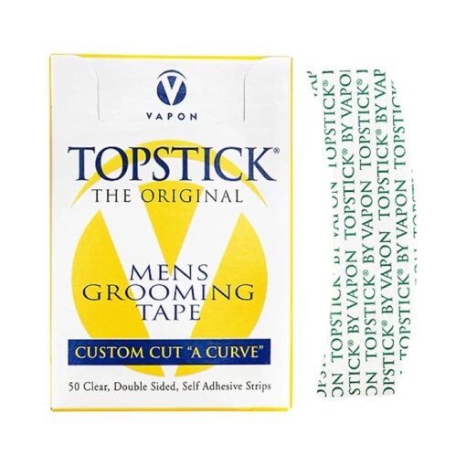 Topstick The Original Custom Cut `` A Curve" Men 's Grooming Tape - 50 Strips Box