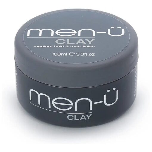 men-u CLAY styling 100ml, mens hair products - For matt & choppy styles, SIGNATURE MELON FRAGRANCE - Mens hair wax, medium hold & matt finish / 100ml