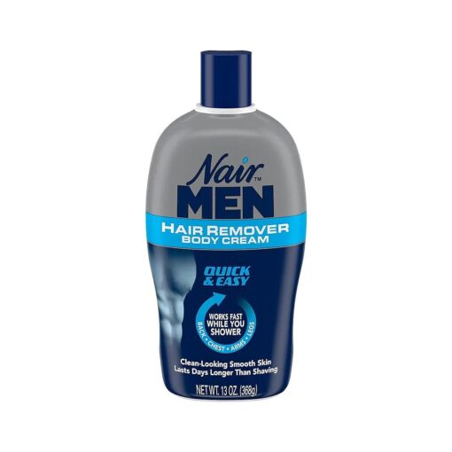 Nair Men Hair Remover Body Cream, Body Hair Remover for Men, 13 Oz Bottle