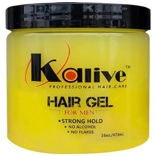 KALIVE Men 's Hair Styling Gel 16 oz, Strong-Hold and Light Shine all day, Mens Hair Product fresh scent No Flaking or Alcohol .