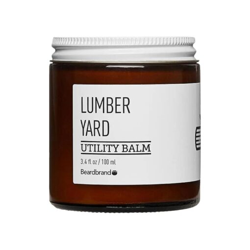 Beardbrand Beard Balm for Men [ AS SEEN ON SHARK TANK ] Skin Care Body Cream - Lumber Yard - Tattoo Aftercare & Utility Balm Moisturizing Lotion - 3.4 oz